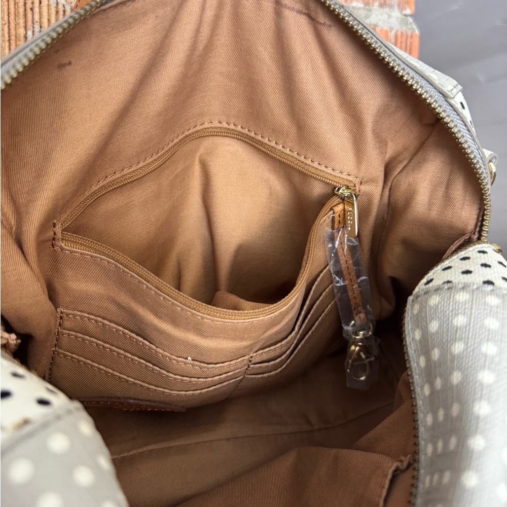 NEW Fossil Sydney Satchel Polka Dot Bag - Picture 11 of 13
